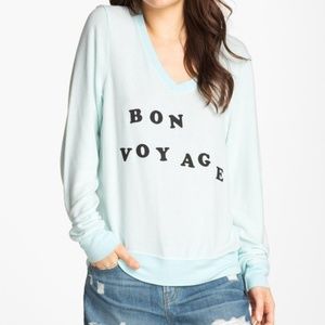 Wildfox Bon Voyage top in aqua
